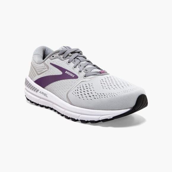 Brooks Ariel ’20 Oyster Alloy Grape Running Walking Shoes Women’s 8.5 Wide - Picture 1 of 14